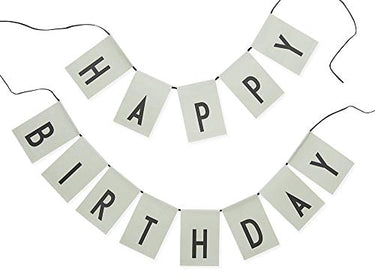 Design Letters Flags, Happy Birthday/Surprise Party Reversible Bunting - Reusable (Green) on Sale